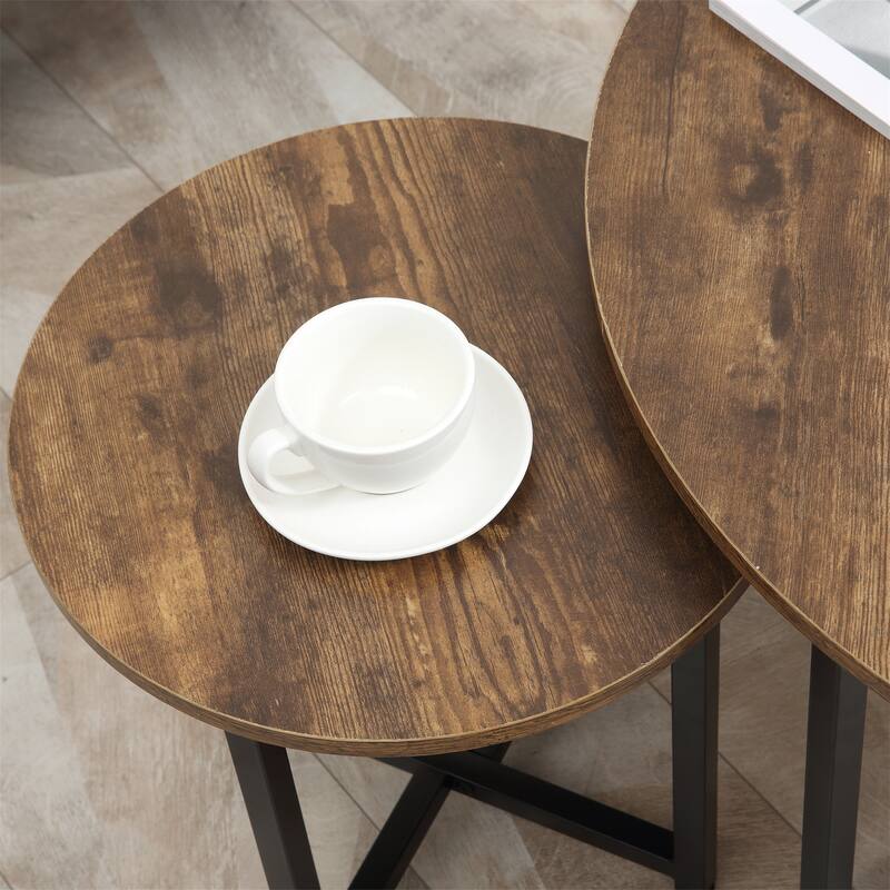 Round Coffee Table Set of 2
