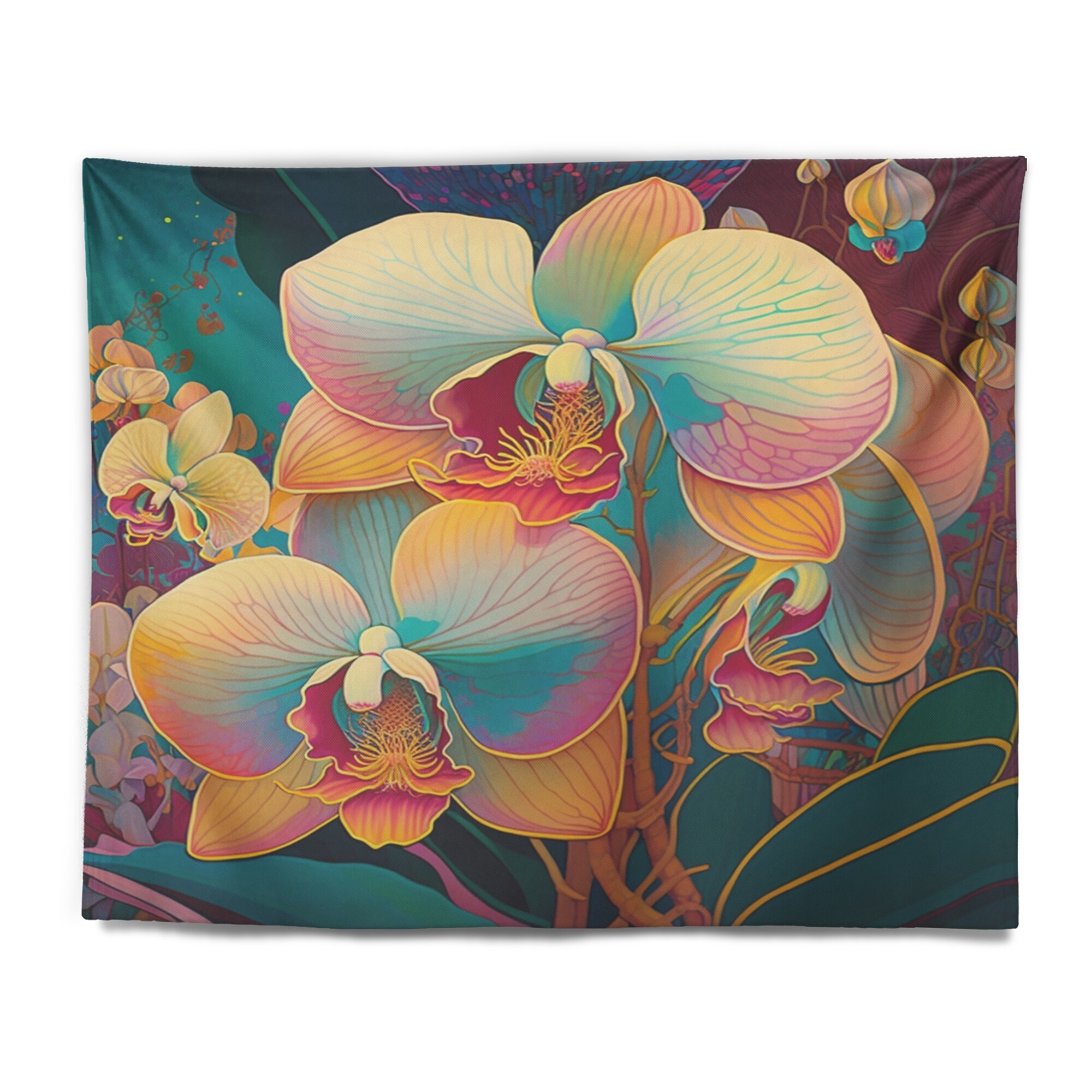 Bright colored tapestry top