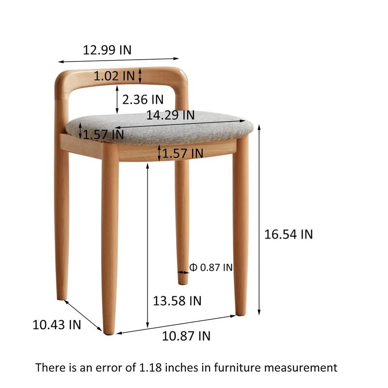 Christopher Knight Home - Natural Beech Solid Wood Make-up Stool Bed Bench