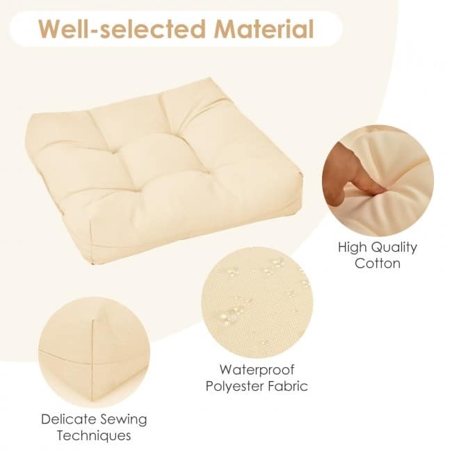 21" x 21" Patio Chair Seat Cushion Pads for Indoor and Outdoor - 21" x 21" x 4" (L x W x H)