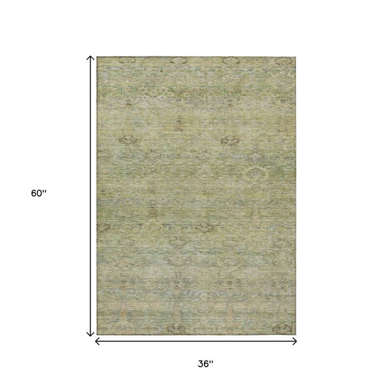 HomeRoots Oriental Traditional Rectangle Outdoor Rug