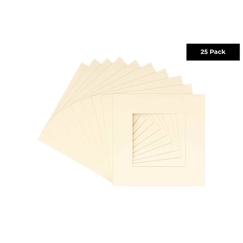 16x16 Mat for 12x12 Photo - Textured Cream Matboard for Frames Measuring 16 x 16 In- To Display Art Measuring 12 x 12 Inches