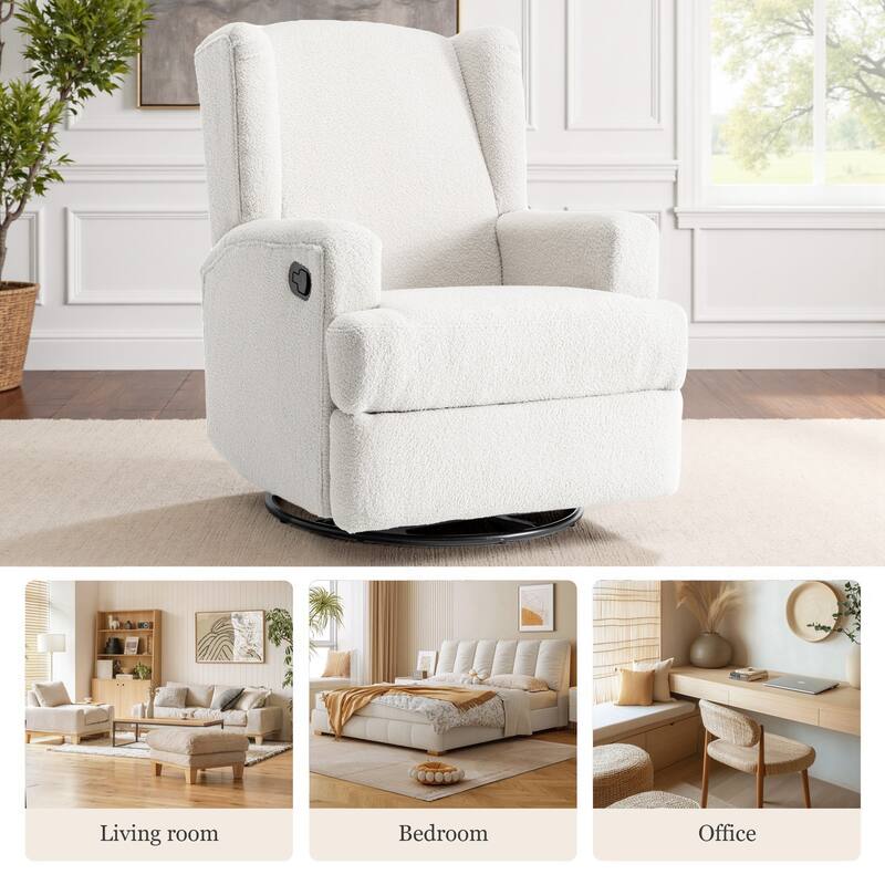 31'' W Manual Glider Swivel Glider Rocker Recliner Nursery Set of 2