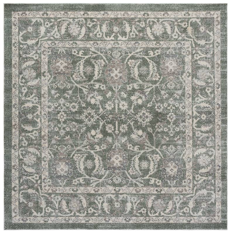 SAFAVIEH Harrison Gilta Transitional Rug - 6'7" Square - Green/Ivory