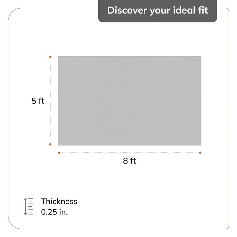 Jani Premium All-Surface Non-Slip 5' x 8', Gray/Tan, Rectangle Rug Pad - Extra Strong, Protective, Anti-Slip for Hardwood Floors