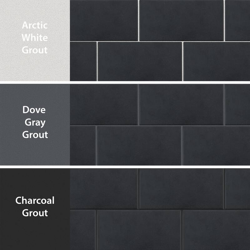 Merola Tile Piscina Brick Matte Nero 9-5/8" x 19-1/2" Porcelain Floor and Wall Tile