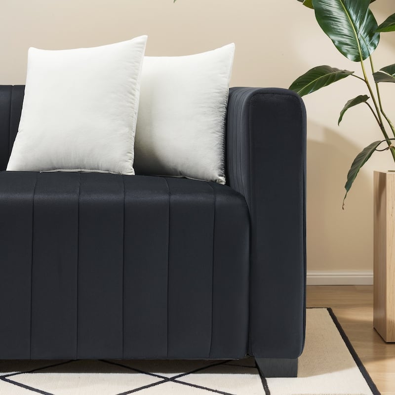 Pocassy 86" Luxury Velvet Cloud Sofa Couch Deep Seats Sofa