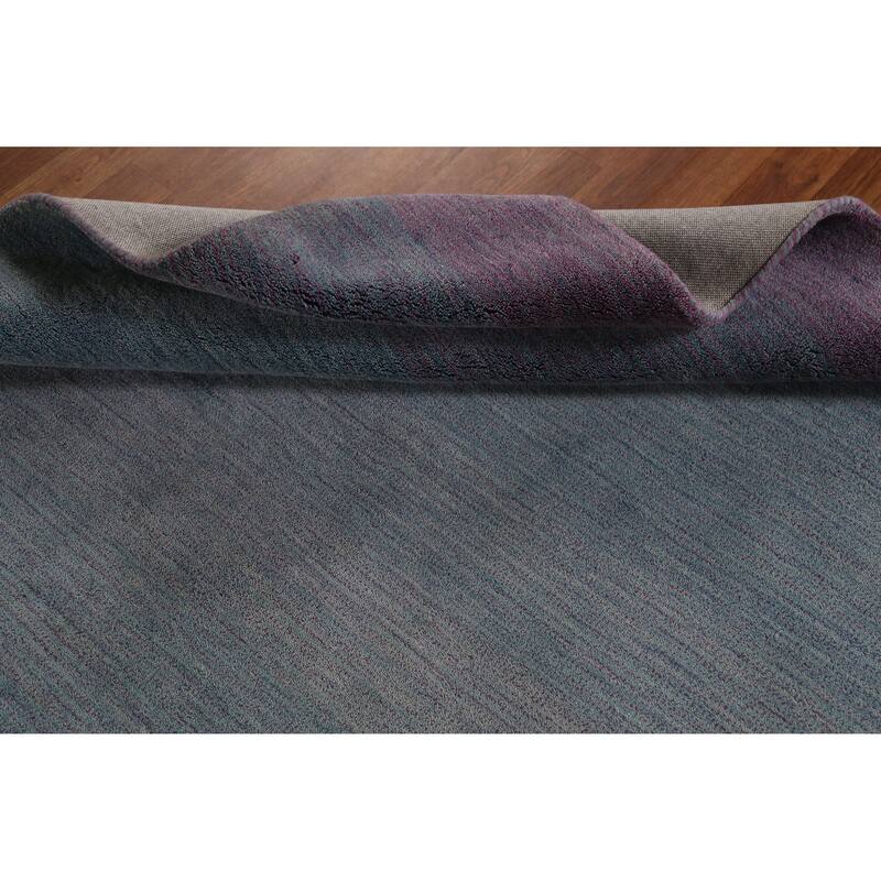 Contemporary Stripe Gabbeh Indian Area Rug Hand-Tufted Wool Carpet - 5'3" x 7'7"