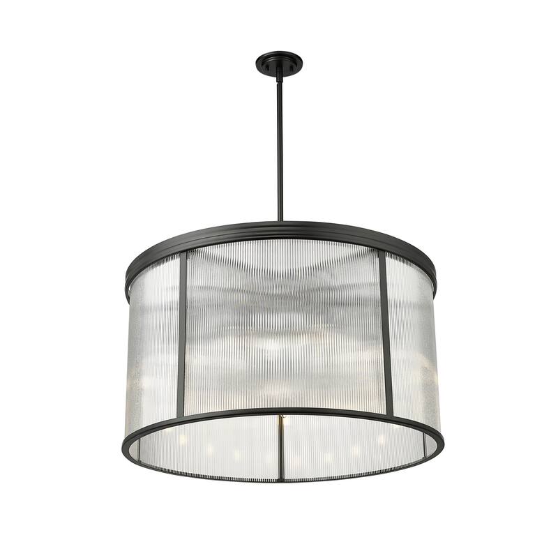 Z-Lite 7504P32 Carnaby 9 Light 33" Wide Drum Chandelier