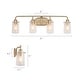 preview thumbnail 8 of 12, Mid-century Modern 4-Light Bathroom Vanity Lights Transitional Wall Sconces with Seeded Glass