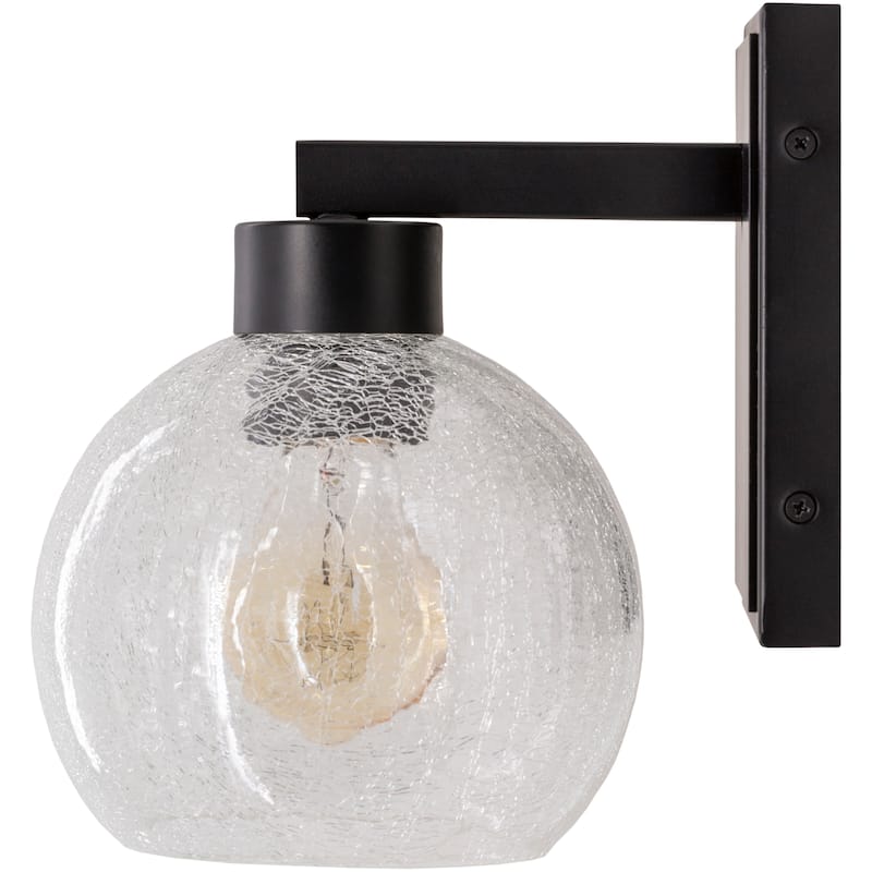 Artistic Weavers Rita Vintage Crackle Glass Wall Sconce - 8.5"H x 6.25"W x 8.125"D