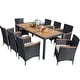 preview thumbnail 7 of 8, Lacoo PE Wicker/ Acacia Wood Outdoor Patio Dining Set 9-Piece Sets