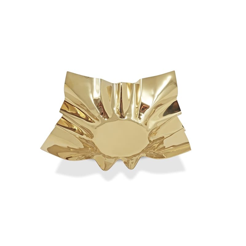 Square Bowl 12.25" Gold