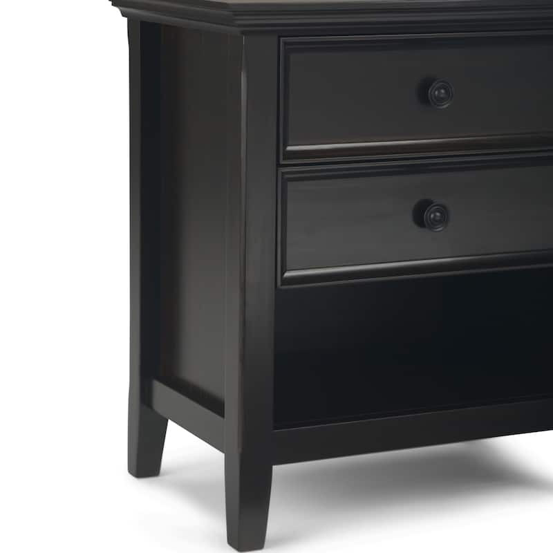 WYNDENHALL Halifax SOLID WOOD 24 inch Wide Bedside Nightstand Table