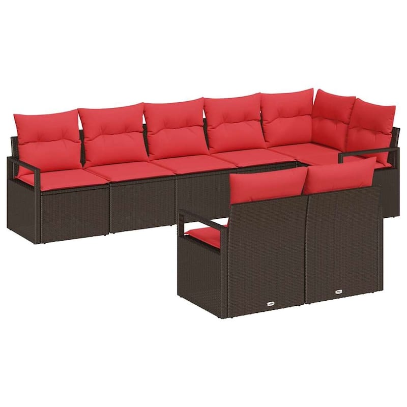 9 Piece Garden Sofa Set with Cushions - 113×48×27.2