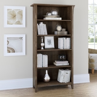 Bush Furniture Salinas Tall 5 Shelf Bookcase with Adjustable Shelves