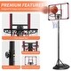preview thumbnail 4 of 6, Roomfitters Adjustable Basketball Hoop System, Portable 7.5-9.2ft with 32 Inch Backboard and Wheels for Indoor Outdoor