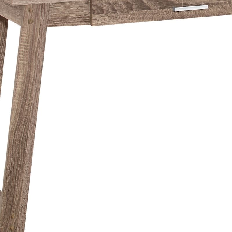 Wood Computer Desk with Drawer, Rectangular Shape and Veneer Finish