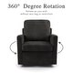 preview thumbnail 16 of 19, Furry Swivel Chair Comfy Teddy Accent Armchair Soft Padded Single Sofa Reading Chair with Pillow，Set of 1