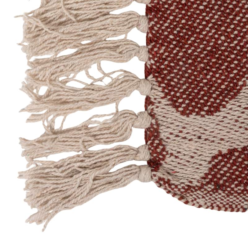 Woven Cotton Blend Jacquard Throw Blanket with Pattern