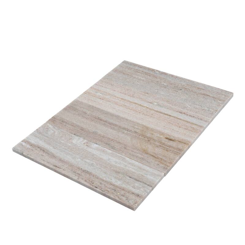 Apollo tile 4 x 12 Grandis Honed Wooden Beige Crystal Sand Marble Tile (5 sq ft/case) - 15 Pack