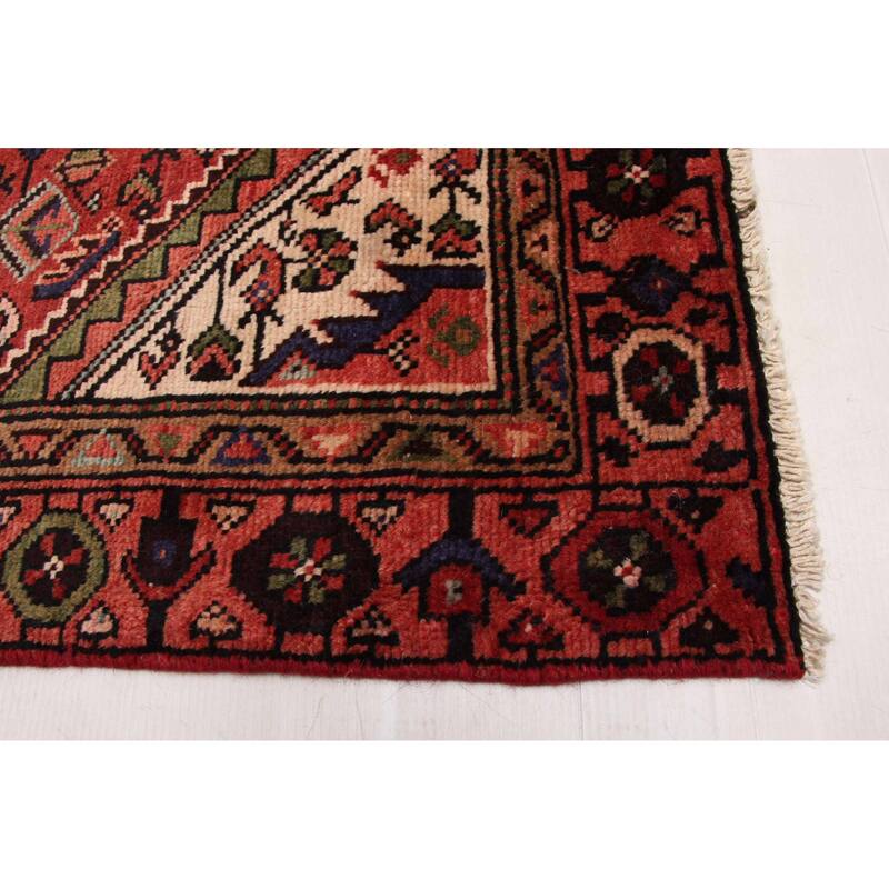 ECARPETGALLERY Hand-knotted Andelz Red Wool Rug - 4'3 x 8'2