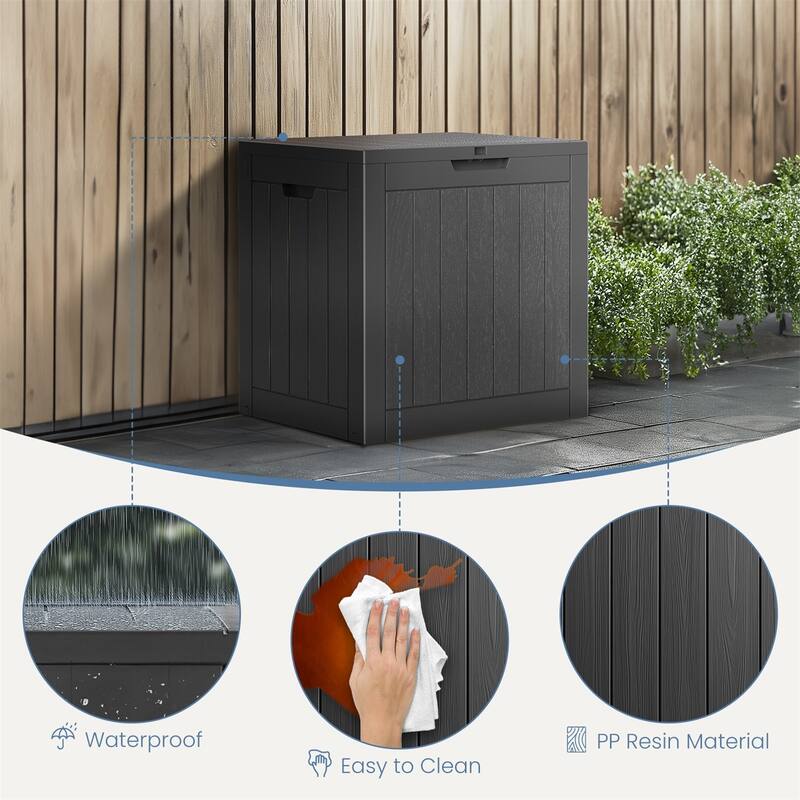 31 Gallon Resin Deck Box-Organization and Storage for Patio Furniture