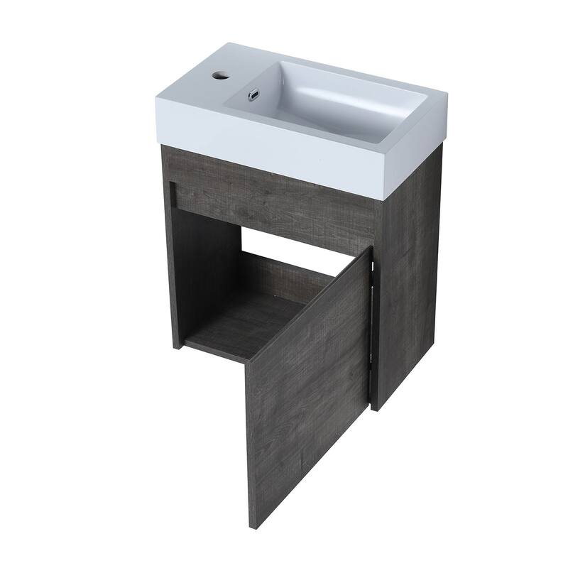 18 in.Mini Bath Vanity Set with Cultured Marble Vanity Top