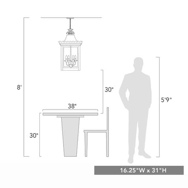 Golden Lighting Finley 4 Light 16" Wide Taper Candle Pendant