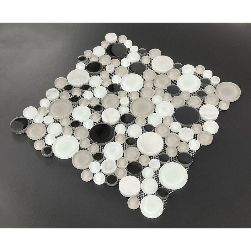 Random Size Bubble Round Glass Mosaic Wall Tiles