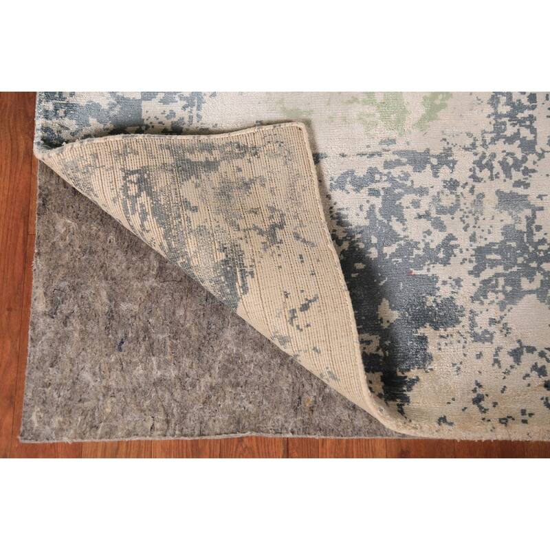 Colorful Abstract Contemporary Foyer Rug Handmade Wool Carpet - 3'1"x 6'4"