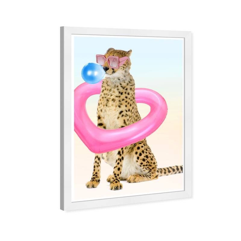 Wynwood Studio Prints Animals Cheetah Bright Fun Pink and Bohemian & Eclectic Wall Art Canvas Print