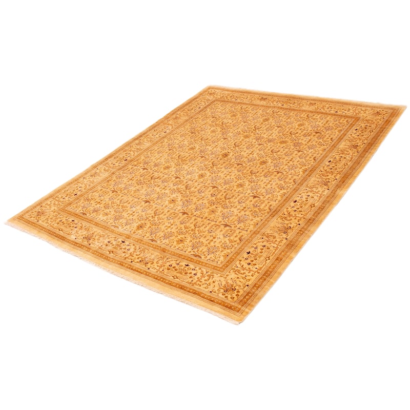ECARPETGALLERY Hand-knotted Peshawar Oushak Beige Wool Rug - 7'11 x 10'0