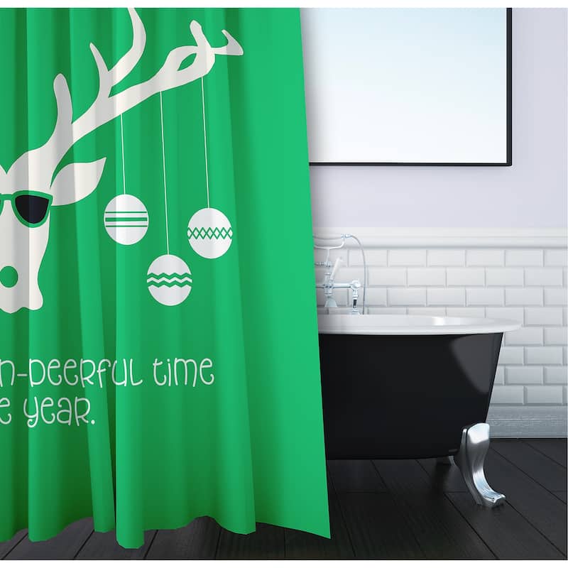 Cool Christmas Deer Shower Curtain