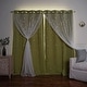 preview thumbnail 27 of 35, Aurora Home Star Punch Tulle Overlay Blackout Curtain Panel Pair
