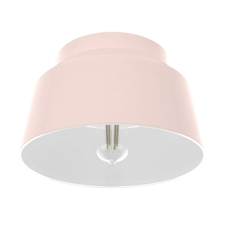 Hunter Cranbrook 1-Light Flush Mount Ceiling Light - Bathroom, Office, Hall, Kitchen - Mid-Century Modern - Damp Rated!