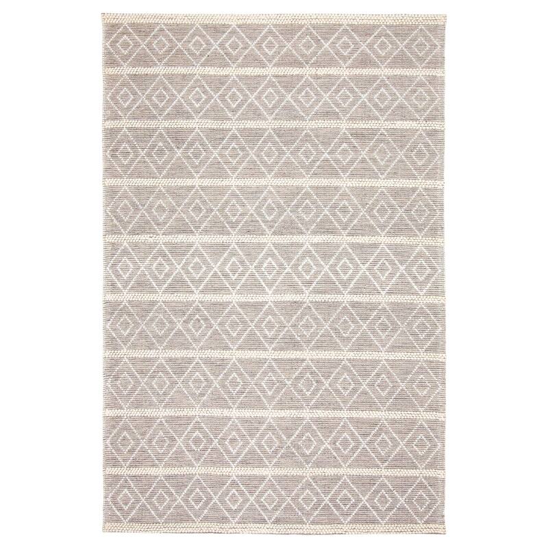 ECARPETGALLERY Braid weave Sienna Taupe Wool Rug - 6'0 x 9'1 - Taupe - 6'0 x 9'1