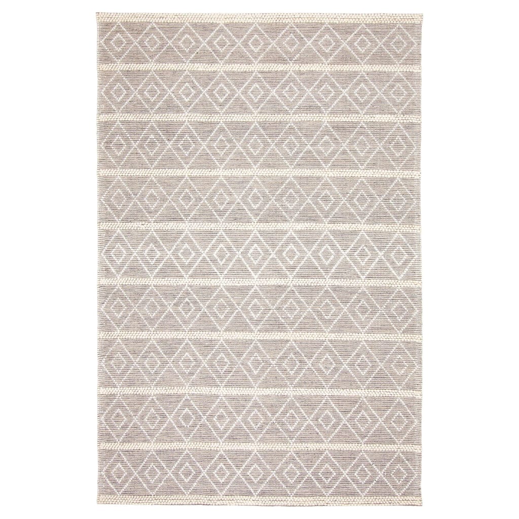 ECARPETGALLERY Braid weave Sienna Taupe Wool Rug - 6'0 x 9'1
