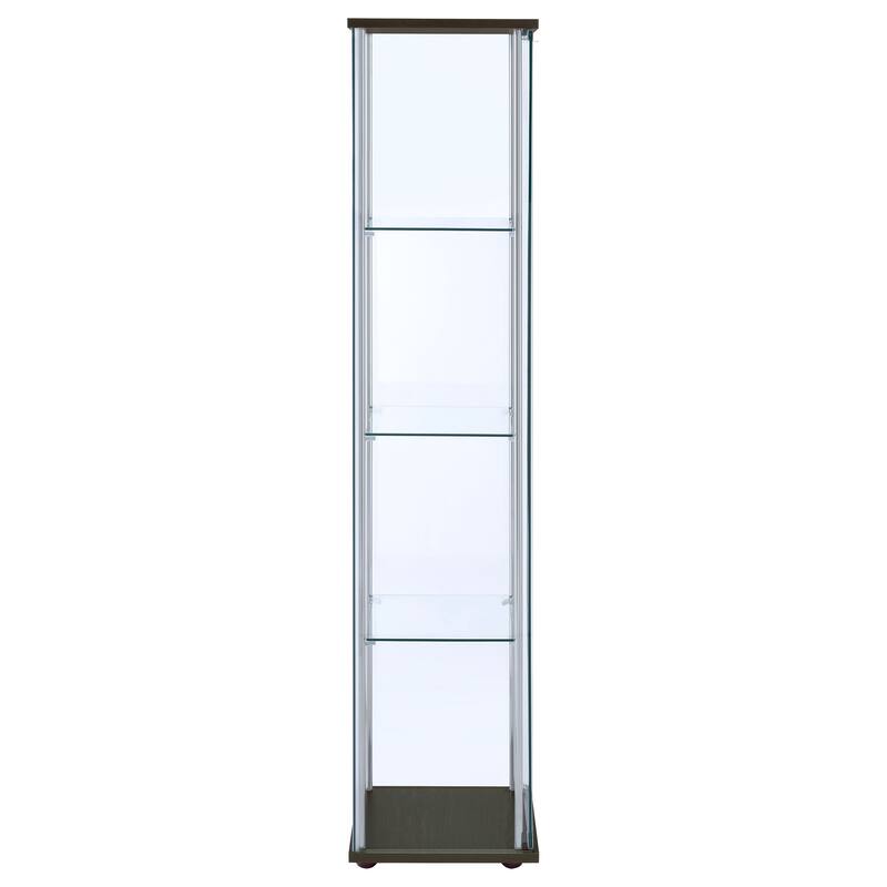 Bellatrix 4-shelf Clear Glass Curio Cabinet