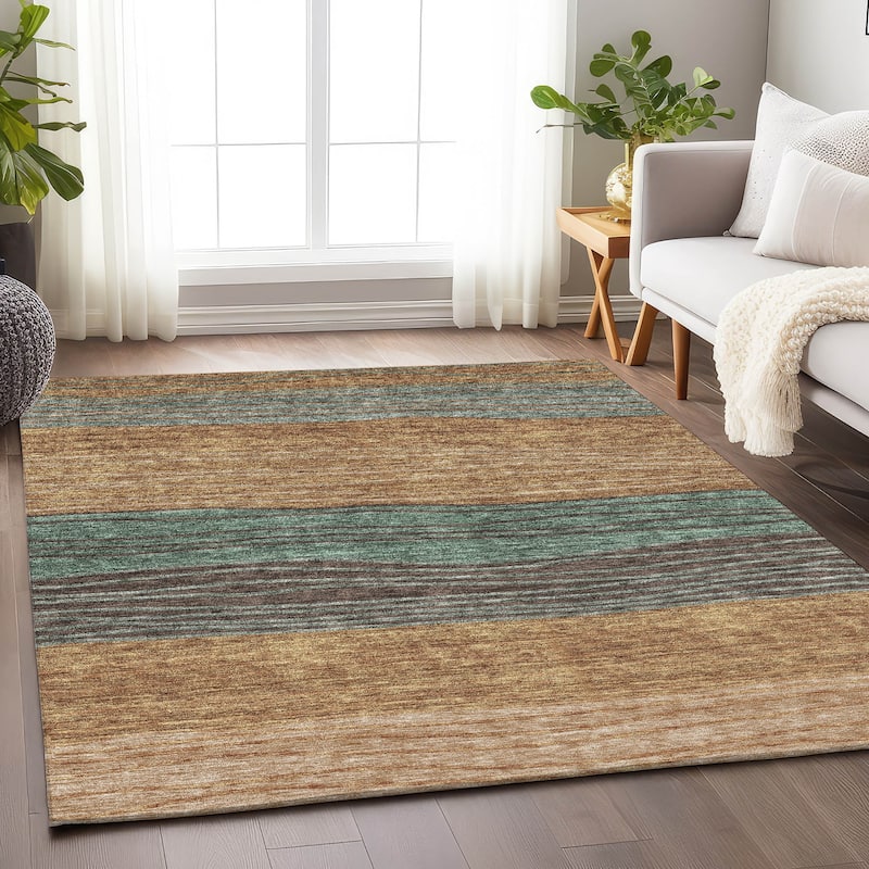 Premium Washable Super Soft Modern Ombre Mayfield Rug - Terracotta - 8' x 10' - Rectangle