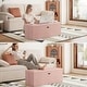 preview thumbnail 11 of 48, 15" Tall Foldable Storage Ottoman Lift-Top Lid & Carry Handle Multi Functional Footrest Shoe Bench Coffee Table for Living Room
