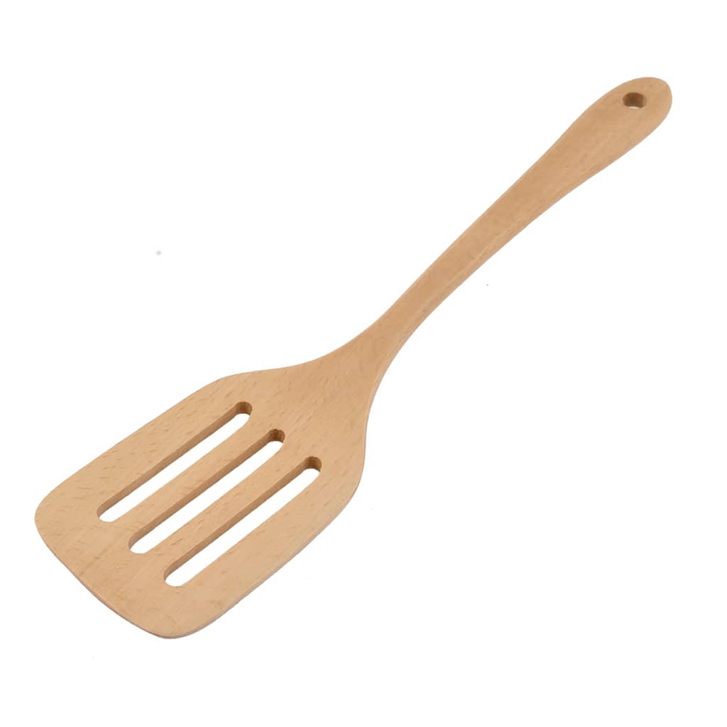 Wooden Hollow Design Cooking Ware Pancake Frying Turner Spatula - 12.1" x 3" x 0.3"(L*Max.W*T)