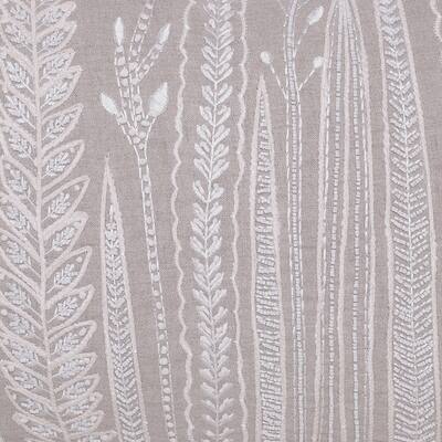 Sevita Hand-Woven Natural/Cream Floral Linen Throw Pillow, 16" x 24"