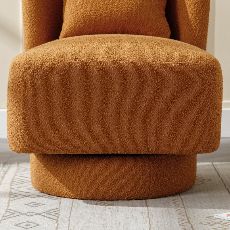 23.6"W Modern 360 Degree Swivel Accent Barrel Chair