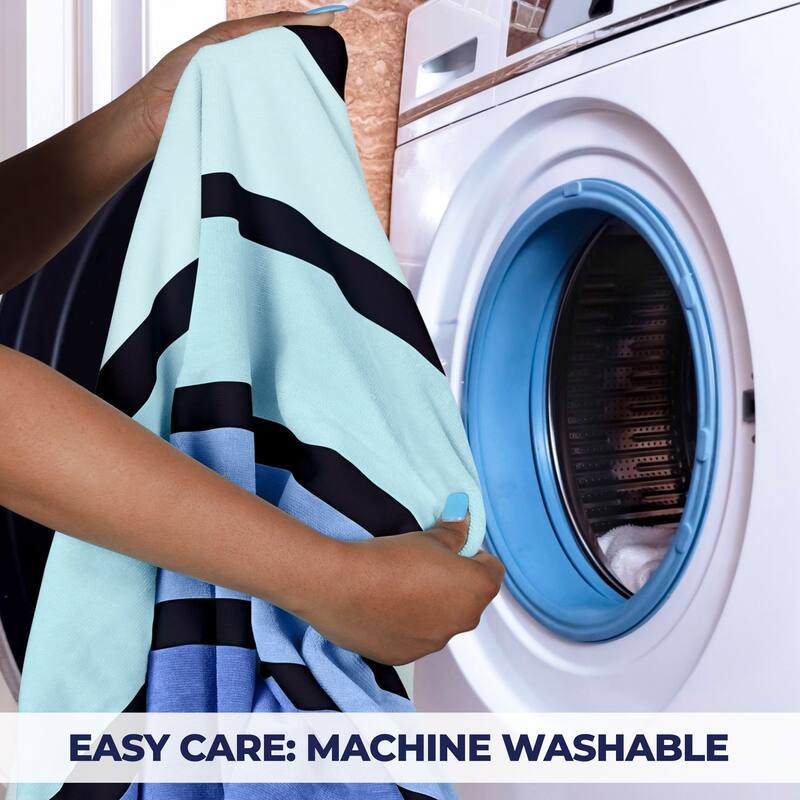 Superior Faded Stripes Cotton Velour Quick-Dry Oversized Beach Towel