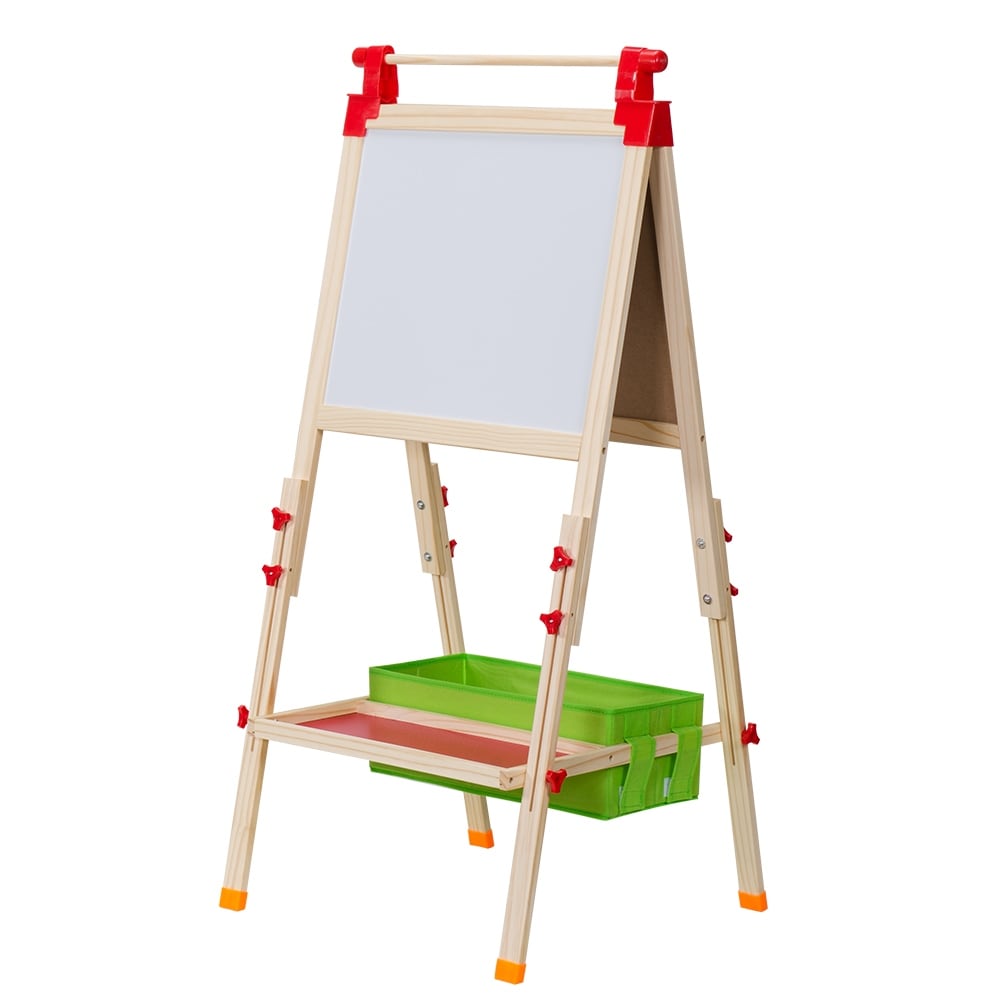 Kraftic 2 in 1 Kids Drawing Easel- with Chalkboard, Magnetic Dry Erase - 20  x 18 x 3 inches - Bed Bath & Beyond - 31133109