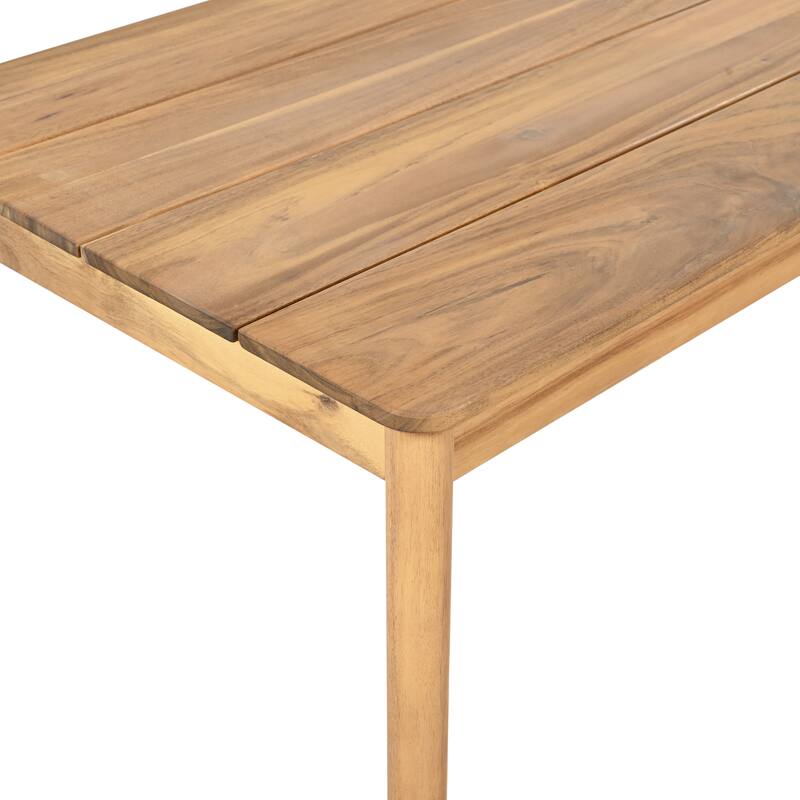 Christopher Knight Home - Amelie Outdoor 4-Piece Acacia Lounge Set - Loveseat, Club Chairs, & Coffee Table with Cushions