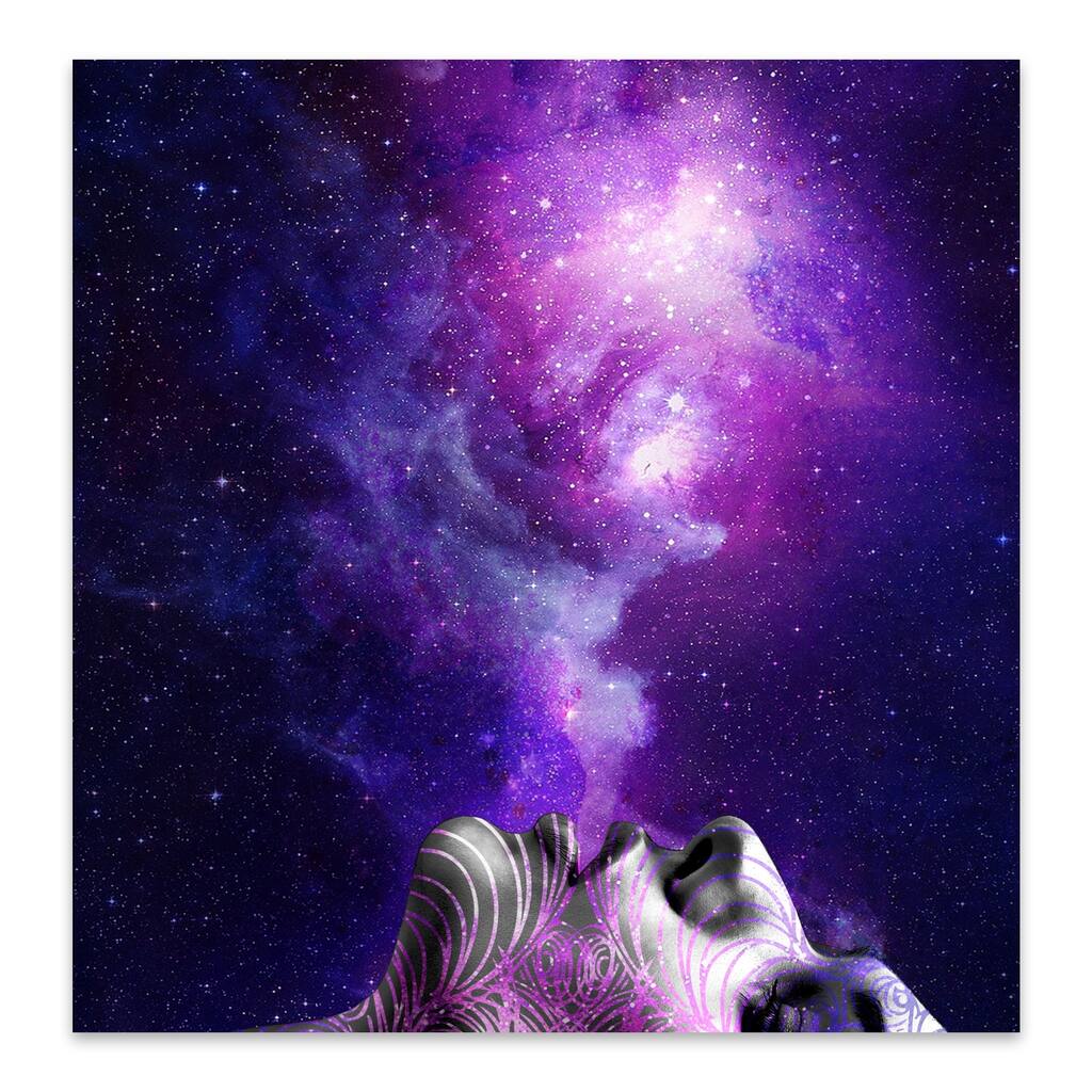 Abstract Psychedelia Psychedelic Smoke Metal Wall Art Print