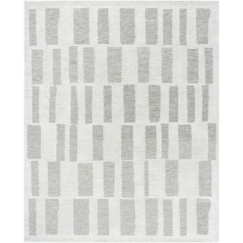 Livabliss Bianca Modern Area Rug - 8' x 10' - Gray/White