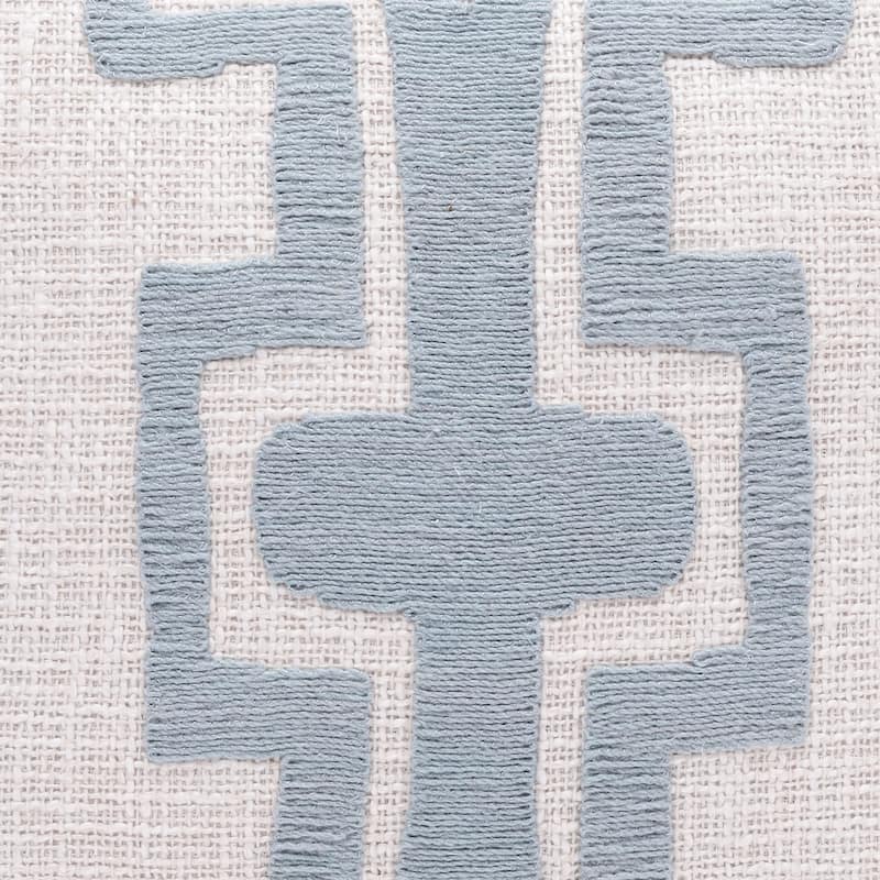 Sevita Geometric Handmade Decorative Throw Pillow - 20" x 20" - Ocean Blue/Ivory